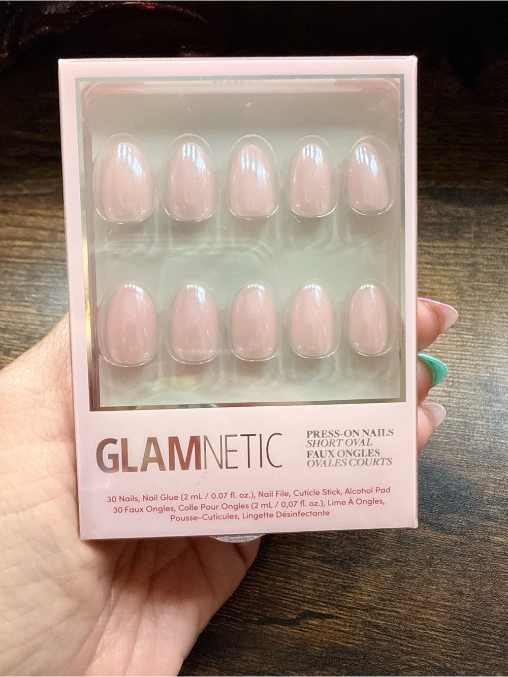 Glamnetic Nude Pink Short Oval Press-On Nails in Pinch Me